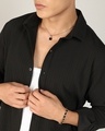 Shop Men's Onyx Black Striped Relaxed Fit Shirt