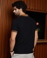 Shop Men's Onyx Black Textured Polo T-shirt-Design