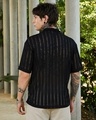 Shop Men's Onyx Black Textured Relaxed Fit Polo T-shirt-Design