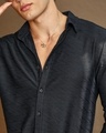 Shop Men's Onyx Black Textured Shirt