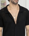 Shop Men's Onyx Black Textured Shirt