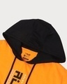 Shop Men's Orange Alpha Typography Oversized Hooded Vest