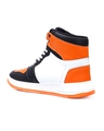Shop Men's Orange & Black Color Block Sneakers-Full