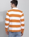 Shop Men's Orange and White Striped Slim Fit Polo T-shirt-Design