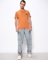 Shop Men's Orange Anti Virus Graphic Printed T-shirt-Full