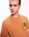 Shop Men's Orange Anti Virus Graphic Printed T-shirt