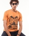 Shop Men's Orange Bat Knight Graphic Printed T-shirt-Front