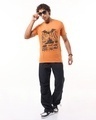 Shop Men's Orange Bat Knight Graphic Printed T-shirt-Full