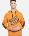 Shop Men's Orange Beast Mode Typography Sweatshirt-Front