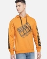 Shop Men's Orange Beast Mode Typography Sweatshirt-Design
