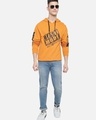 Shop Men's Orange Beast Mode Typography Sweatshirt