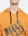 Shop Men's Orange Beast Mode Typography Sweatshirt