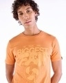 Shop Men's Orange Biggest Fan Graphic Printed T-shirt