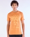 Shop Men's Orange Biggest Fan Graphic Printed T-shirt-Front