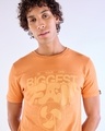 Shop Men's Orange Biggest Fan Graphic Printed T-shirt