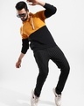 Shop Men's Orange & Black Color Block Tracksuit-Design