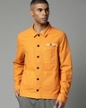 Shop Men's Orange Typography Jacket-Front