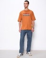 Shop Men's Orange Captain Graphic Printed Oversized T-shirt