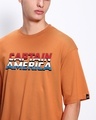 Shop Men's Orange Captain Graphic Printed Oversized T-shirt