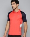 Shop Men's Orange Color Block Polo T-shirt-Design