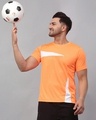 Shop Men's Orange Color Block T-shirt-Design