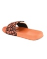 Shop Men's Orange Coffee Printed Adjustable Strap Sliders