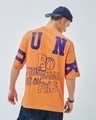 Shop Men's Orange Dunk Graphic Printed Super Loose Fit T-shirt-Front