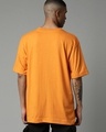 Shop Men's Orange Fearless Graphic Printed Oversized Fit T-shirt-Full