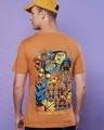 Shop Men's Orange Friends Memories Graphic Printed T-shirt-Front