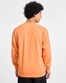 Shop Men's Orange Graphic Printed Oversized Sweatshirt-Full