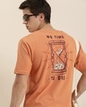 Shop Men's Orange Graphic Printed Oversized T-shirt-Full