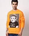 Shop Men's Orange Graphic Printed Sweatshirt-Front