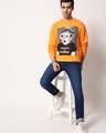 Shop Men's Orange Graphic Printed Sweatshirt-Full