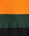 Shop Men's Orange & Green Color Block T-shirt
