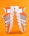 Shop Men's Orange & Grey Color Block Lace Up Sneakers-Front