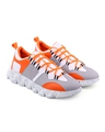 Shop Men's Orange & Grey Color Block Lace Up Sneakers