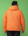 Shop Men's Orange & Grey Plus Size Reversible Puffer Jacket