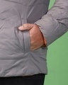 Shop Men's Orange & Grey Plus Size Reversible Puffer Jacket