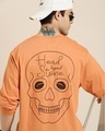 Shop Men's Orange Head Legend Graphic Printed Oversized T-shirt-Front