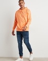 Shop Men's Orange Kangaroo Pockets Hoodie-Design