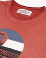 Shop Men's Orange Long Beach Typography T-shirt