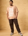 Shop Men's Orange Moana Graphic Printed Oversized Plus Size Acid Wash T-shirt-Full