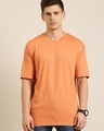 Shop Men's Orange Oversized T-shirt-Front