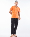 Shop Men's Orange Peace Seeker Graphic Printed T-shirt-Full