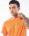 Shop Men's Orange Peace Seeker Graphic Printed T-shirt