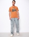 Shop Men's Orange Too Fan Graphic Printed T-shirt-Full