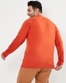 Shop Men's Orange Plus Size Henley T-shirt-Design