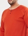 Shop Men's Orange Plus Size Henley T-shirt