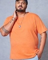 Shop Men's Orange Plus Size T-shirt-Front