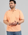 Shop Men's Orange Plus Size T-shirt-Front